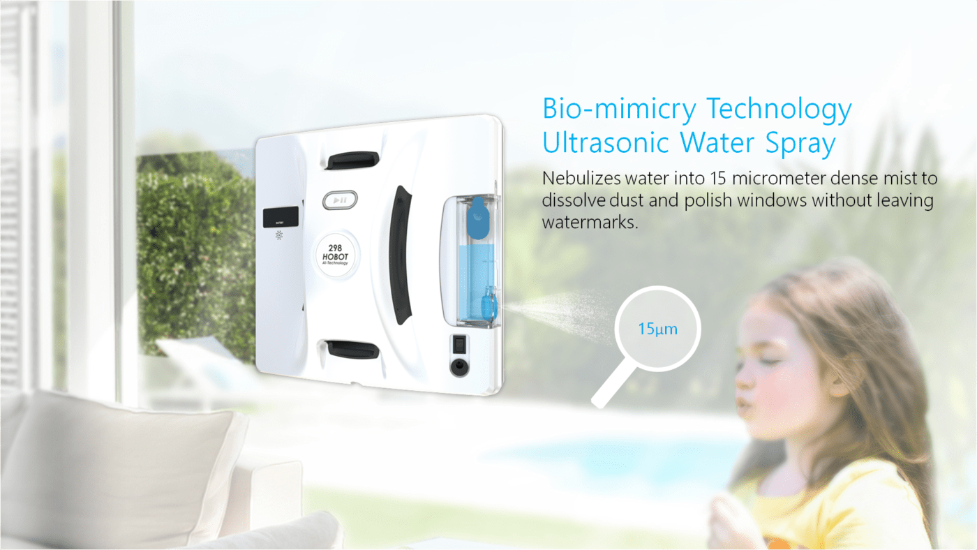 Hobot-298 Window Cleaning Automatic Robot With Ultrasonic Water Spray ...